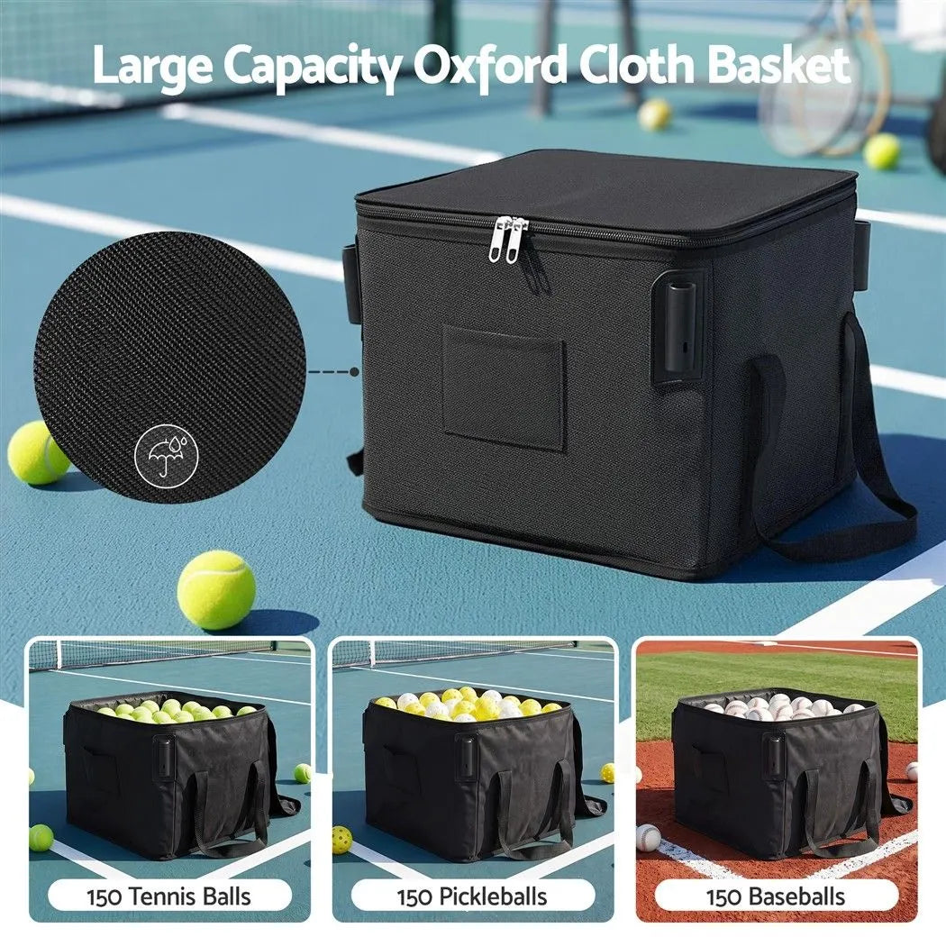 Everfit Foldable Tennis Hopper Stand with Wheels Holds Up to 150 Balls - Image 4