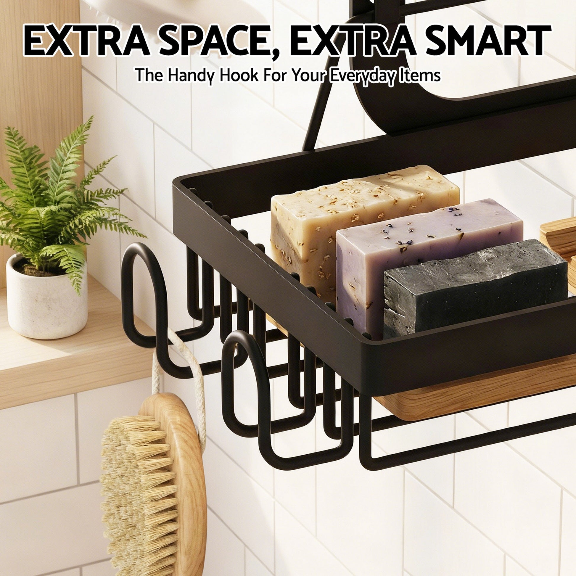 Artiss 3 Tier Over The Door Shower Caddy Hanging Bathroom Storage Organizer - Image 6