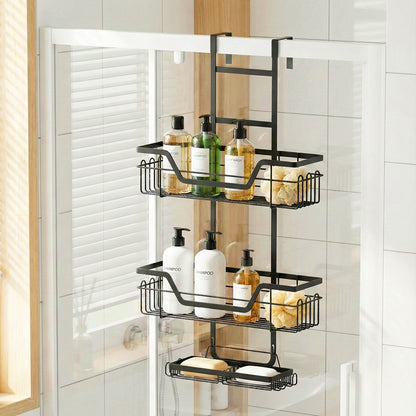 Artiss 3 Tier Over The Door Shower Caddy Hanging Bathroom Storage Organizer - Image 9