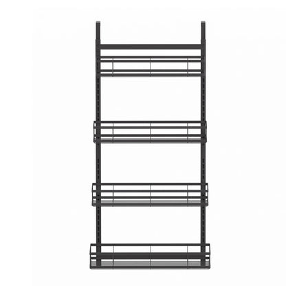 Artiss Over Door Bathroom Rack Hanging Organiser 4 Tier No Drill 91cm Black - Image 3