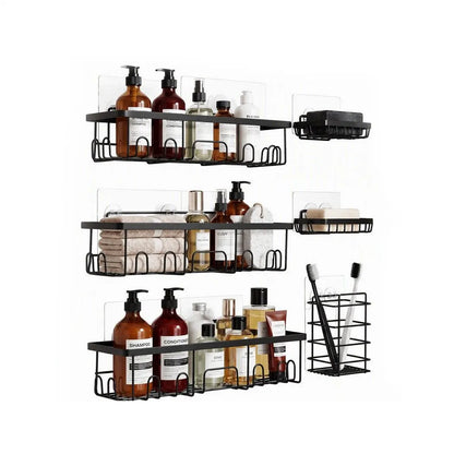 Artiss Shower Caddy Metal Bathroom Organiser Rust Resistant 6 Pack