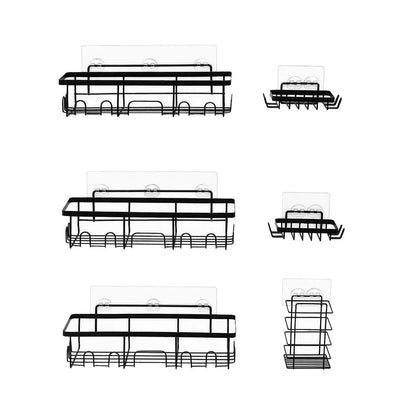 Artiss Shower Caddy Metal Bathroom Organiser Rust Resistant 6 Pack - Image 3