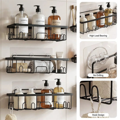 Artiss Shower Caddy Metal Bathroom Organiser Rust Resistant 6 Pack - Image 5