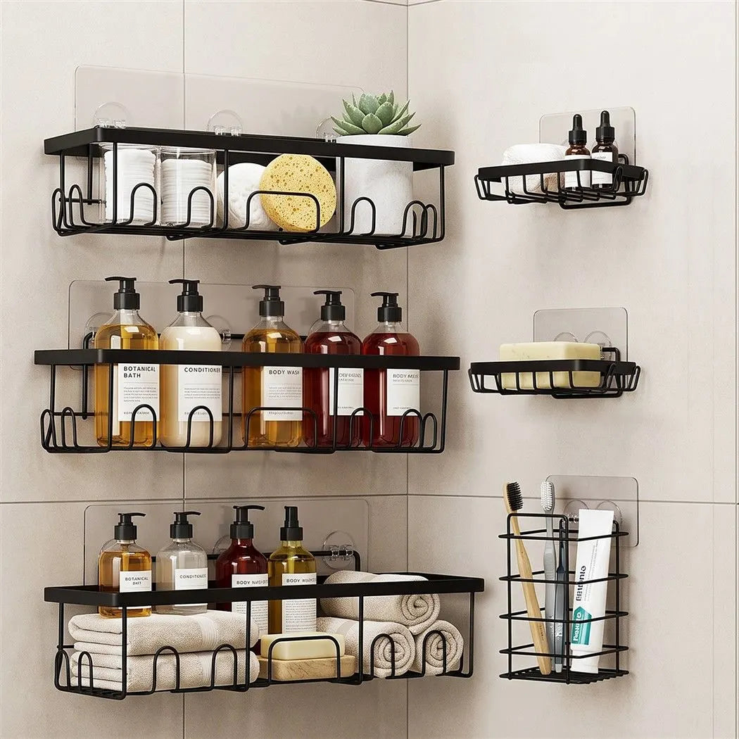 Artiss Shower Caddy Metal Bathroom Organiser Rust Resistant 6 Pack - Image 9