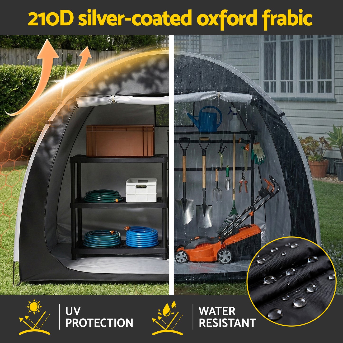 Giantz Bike Storage Tent Outdoor Waterproof UV Resistant Shelter w/ Ventilation - Image 6