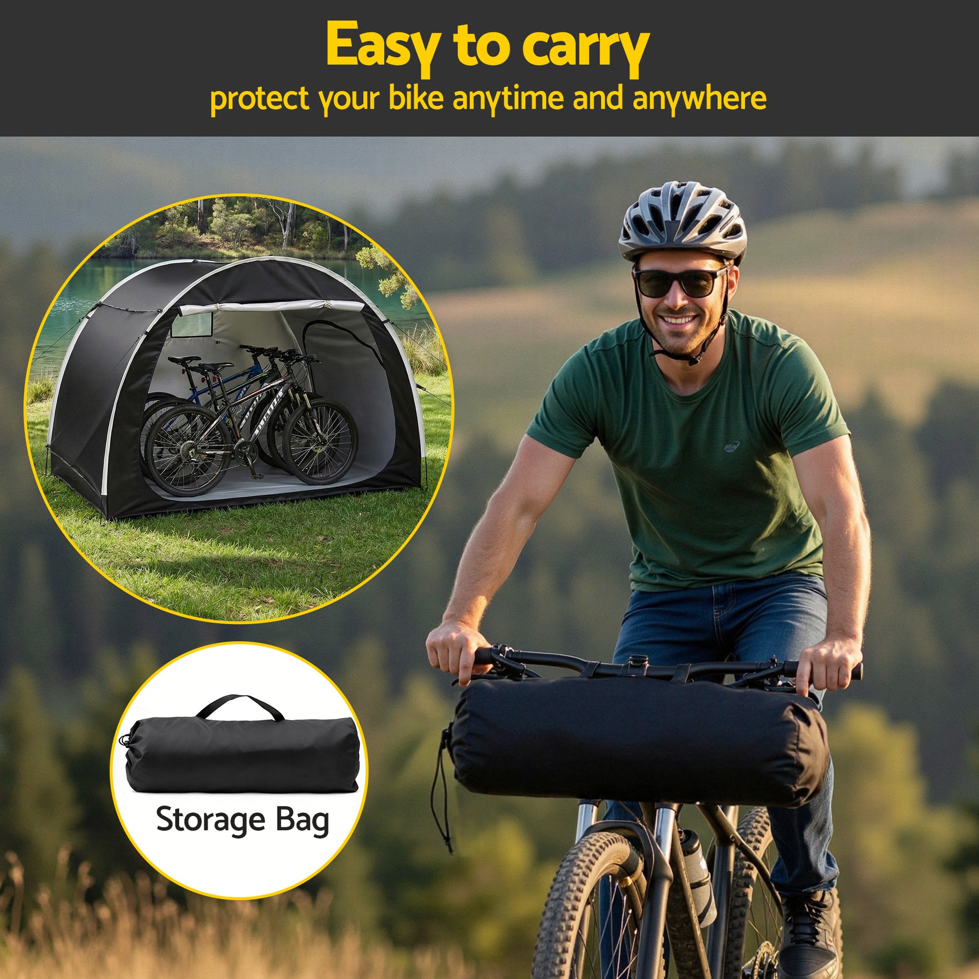 Giantz Bike Storage Tent Outdoor Waterproof UV Resistant Shelter w/ Ventilation - Image 8