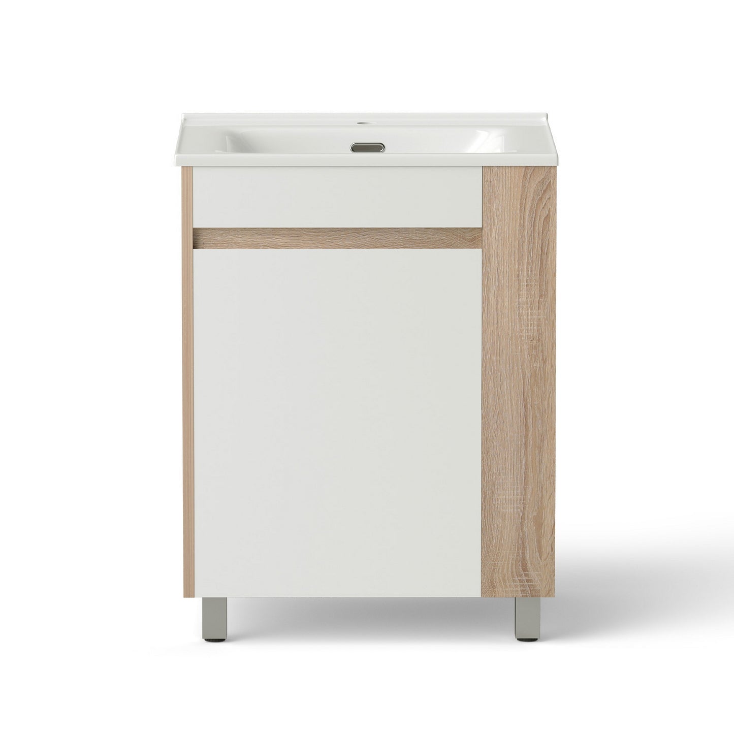 Cefito Vanity Unit 835mm Basin Bathroom Cabinet Side Storage Free Standing Sink - Image 4