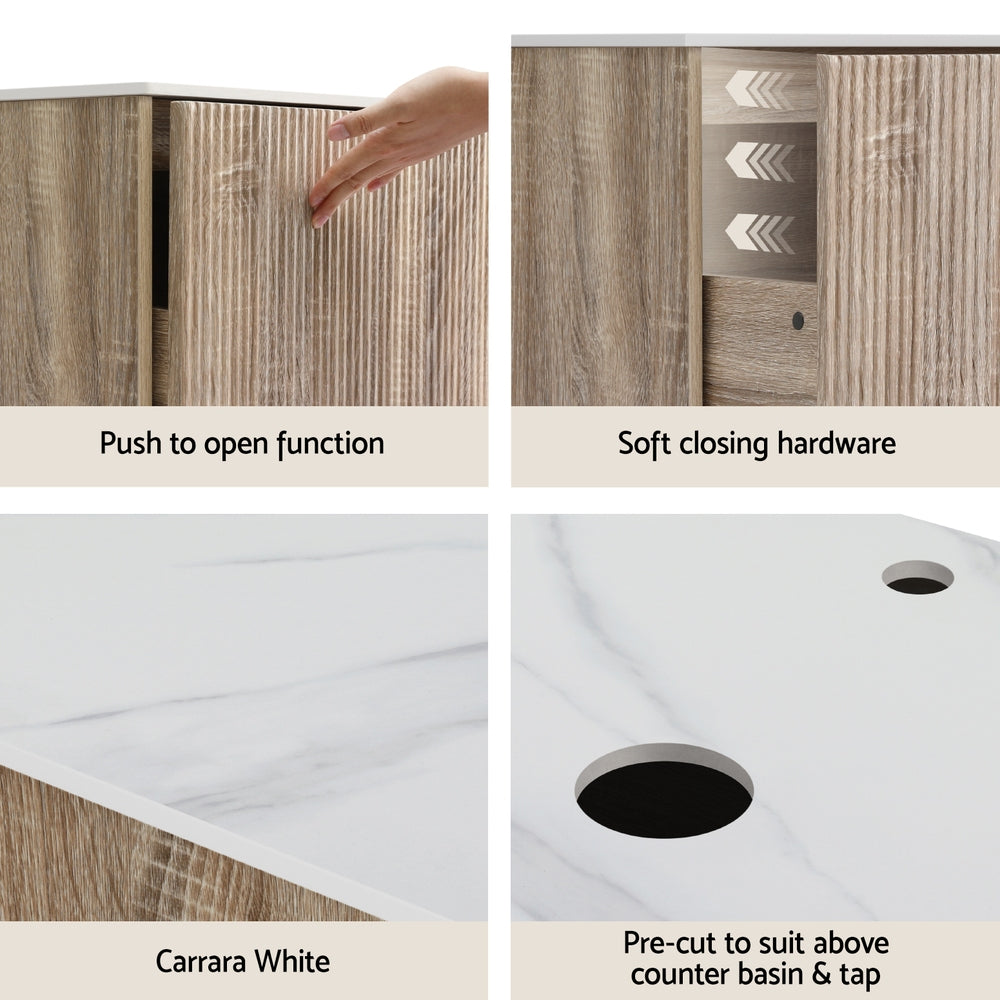 Cefito Vanity Unit 915mm with Basin Oak - Image 6