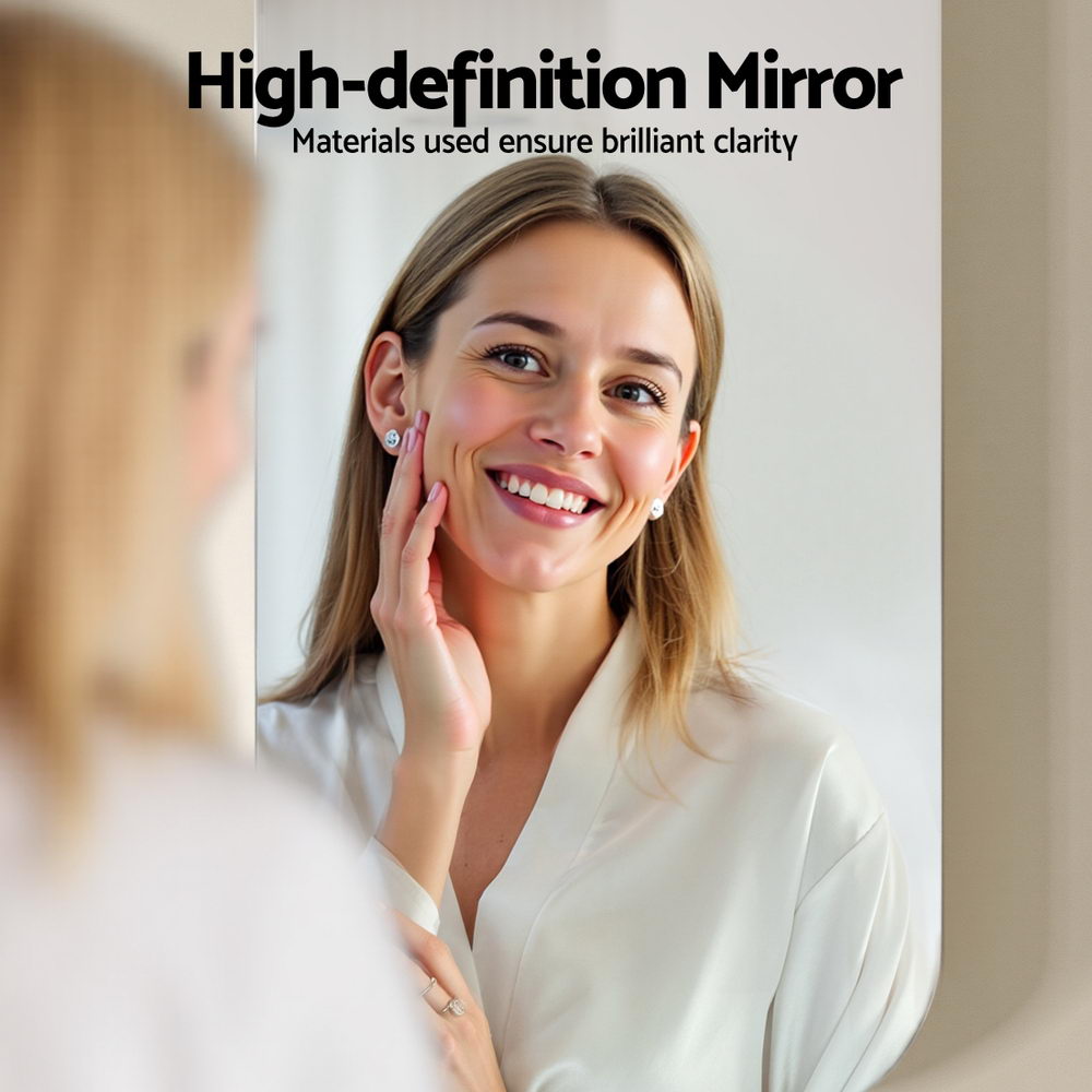 Cefito Bathroom Mirror Cabinet Medicine Shaving Arch Wall Hung 450x900mm White - Image 5