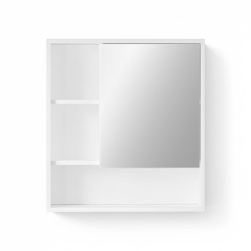 Cefito Bathroom Mirror Cabinet Mirrored Medicine Adjustable Shelf Wall Mounted 560mm White - Image 3