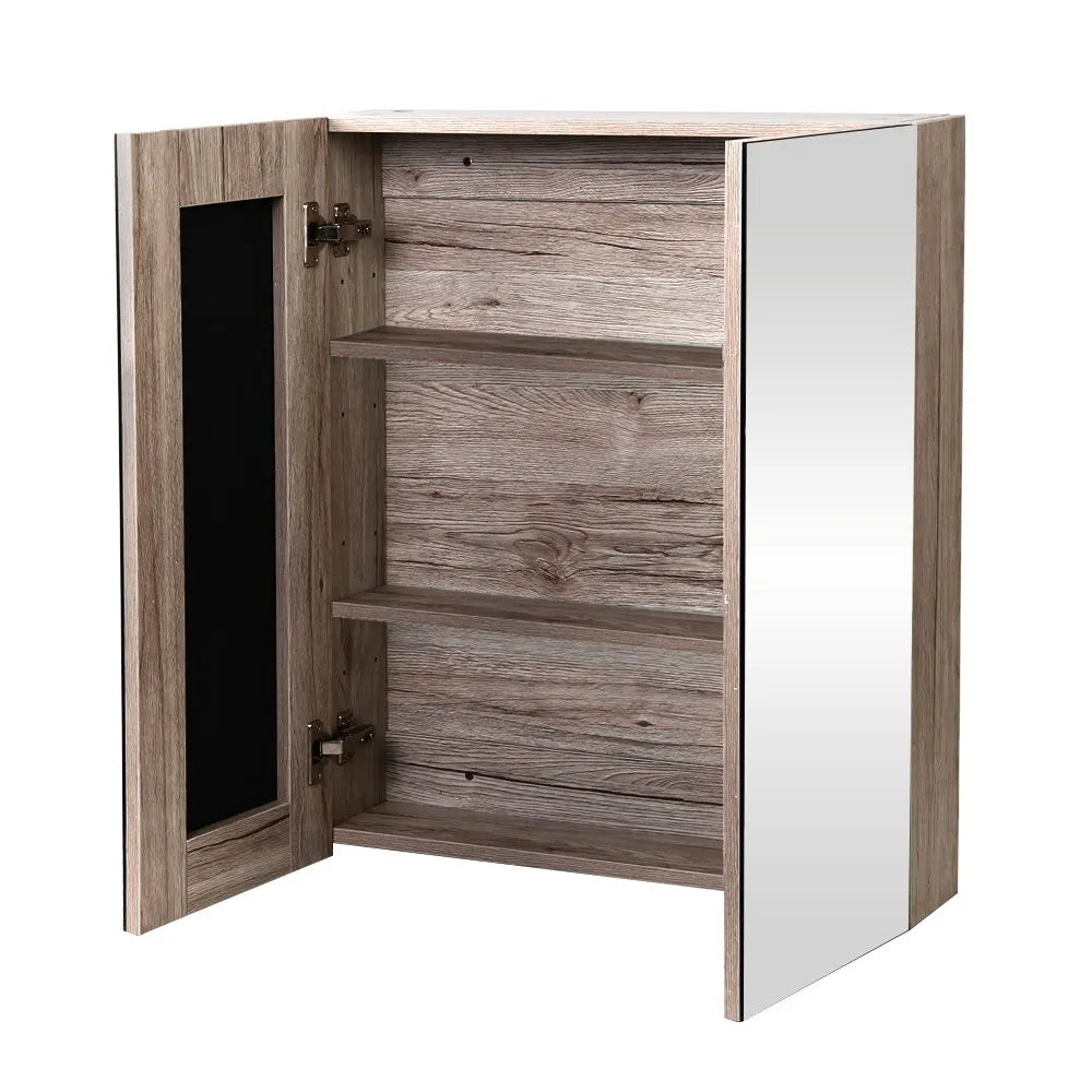 Cefito Bathroom Mirror Cabinet 600x720mm Oak - Image 3