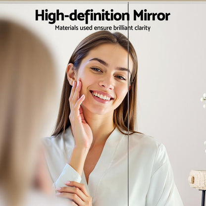 Cefito Bathroom Mirror Cabinet Medicine Adjustable Shelves Wall Hung 700x750mm White - Image 5