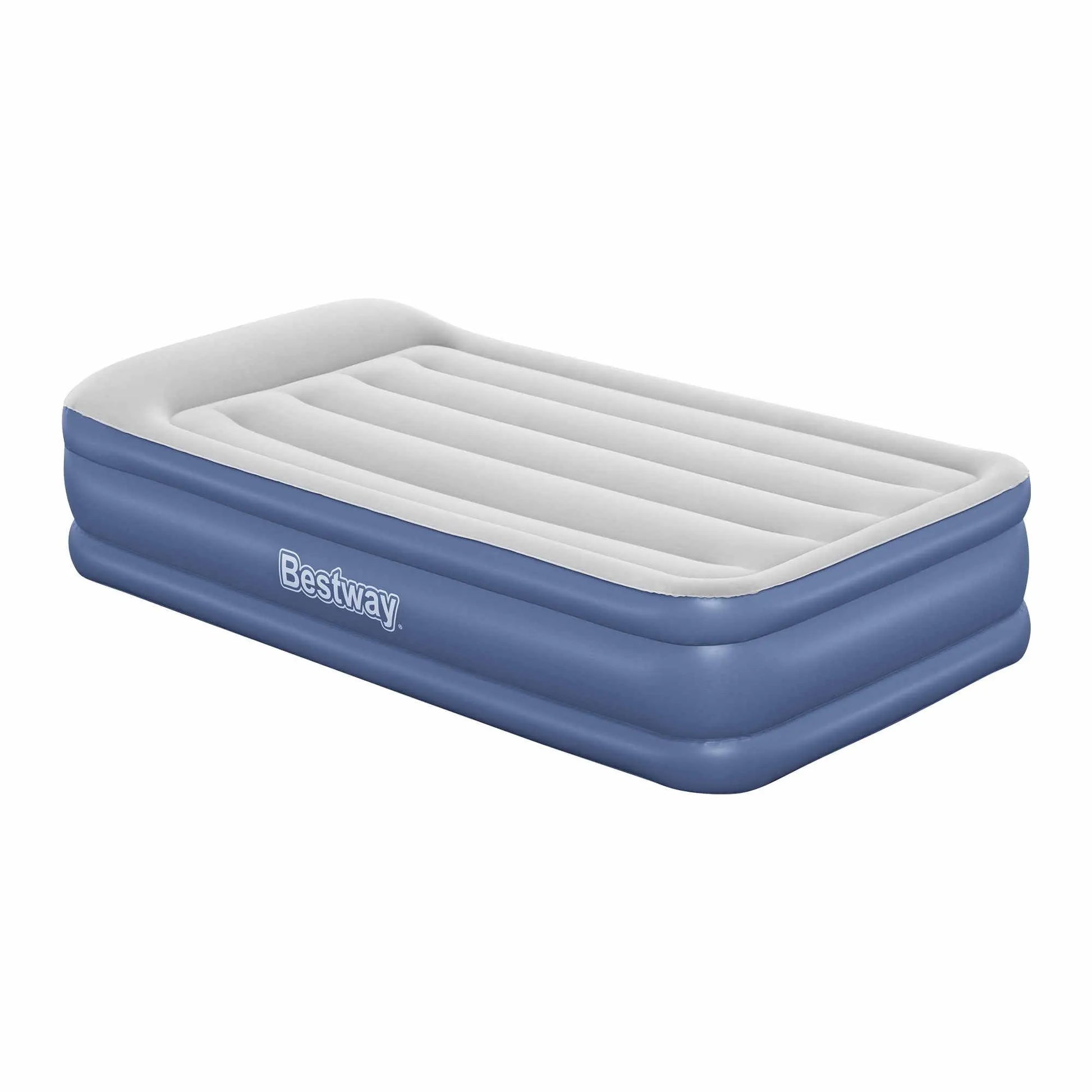 Bestway Single Air Mattress with Built-in Pump Tritech Inflatable Bed 46cm