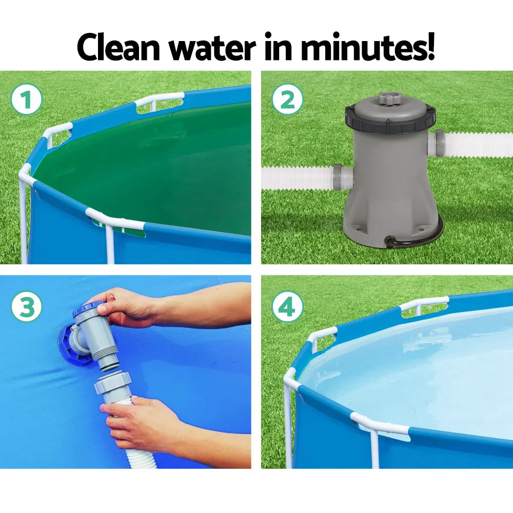 Bestway Pool Pump Cartridge Filter 330GPH 1249L/H Flowclear™ Filters Cleaner - Image 4