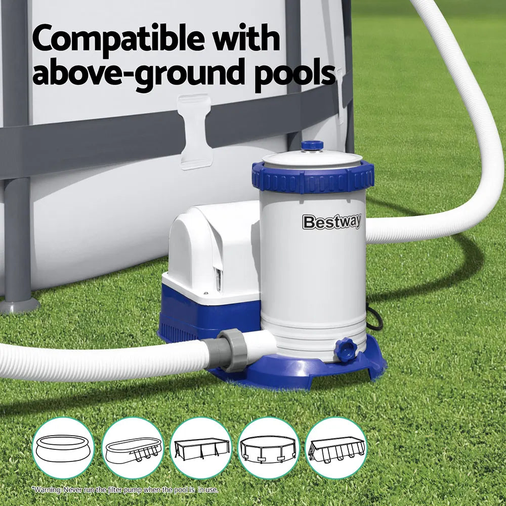 Bestway Pool Pump Cartridge Filter 2500GPH 9463L/H Flowclear™ Filters Cleaner - Image 4