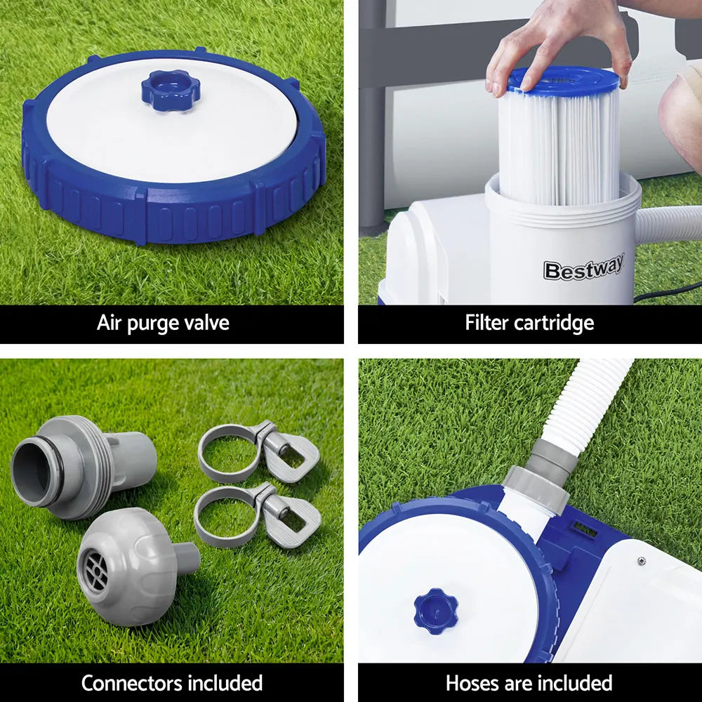 Bestway Pool Pump Cartridge Filter 2500GPH 9463L/H Flowclear™ Filters Cleaner - Image 5