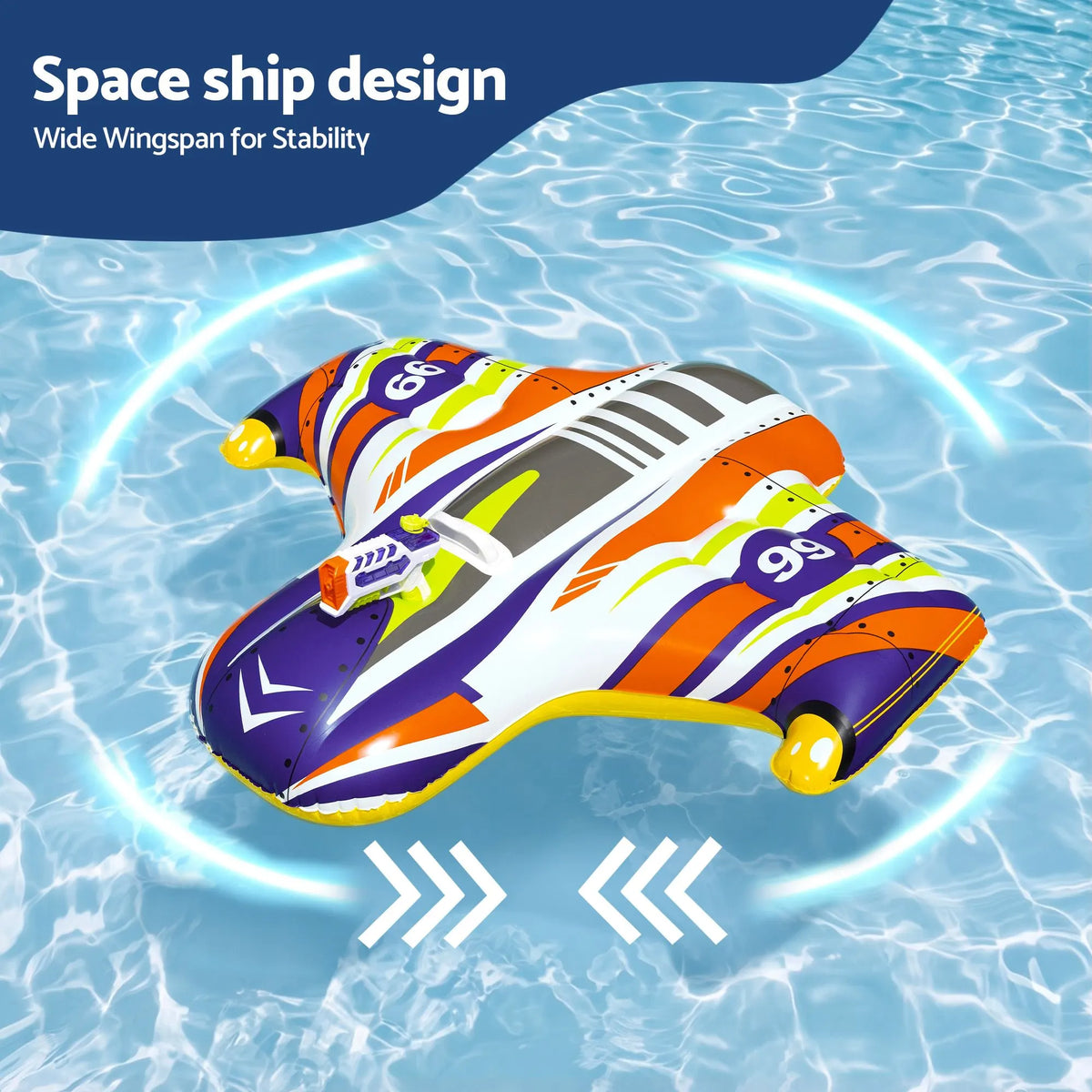 Bestway Spaceship Ride-On Pool Float Toy Floaties for Kids 45kg Capacity - Image 5