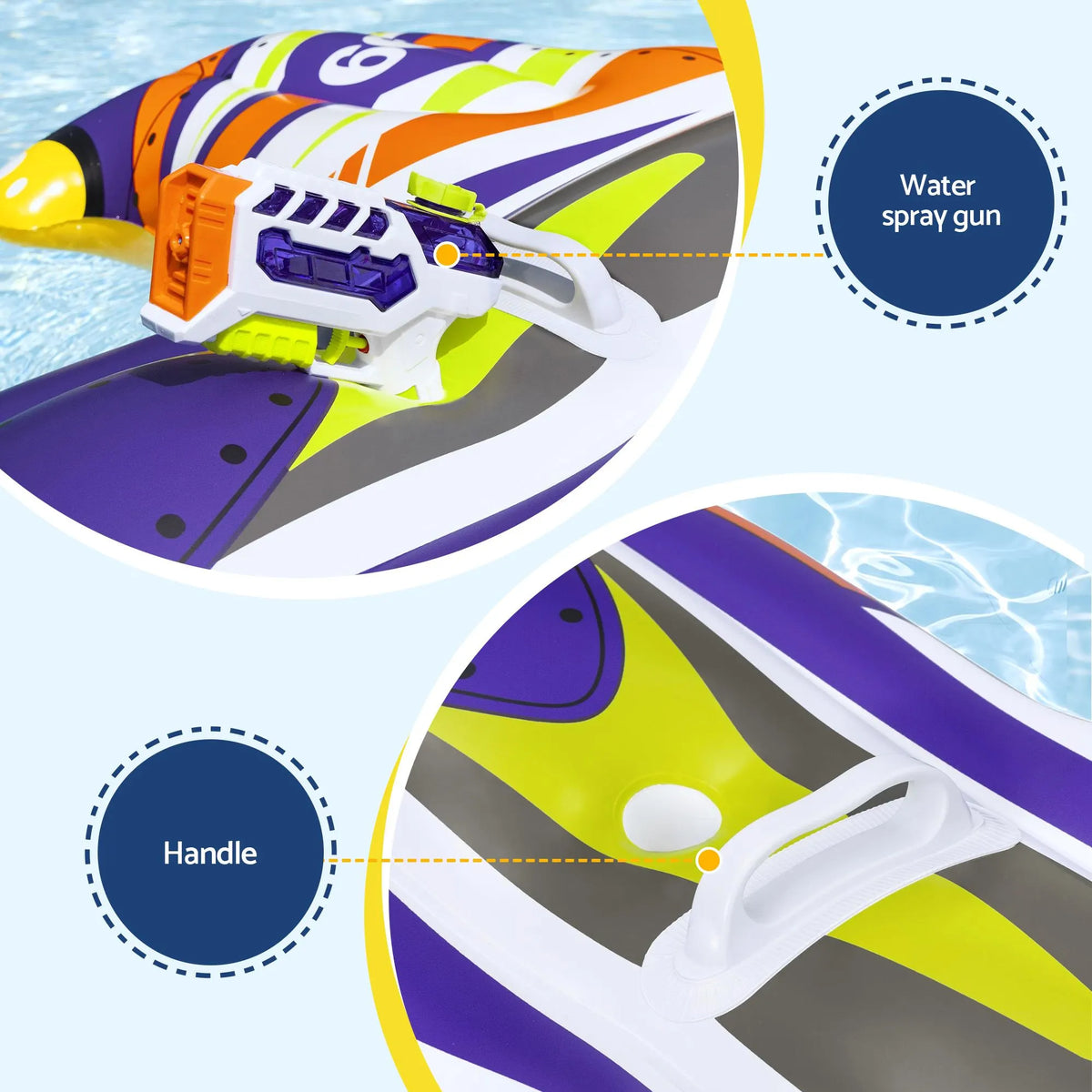 Bestway Spaceship Ride-On Pool Float Toy Floaties for Kids 45kg Capacity - Image 6