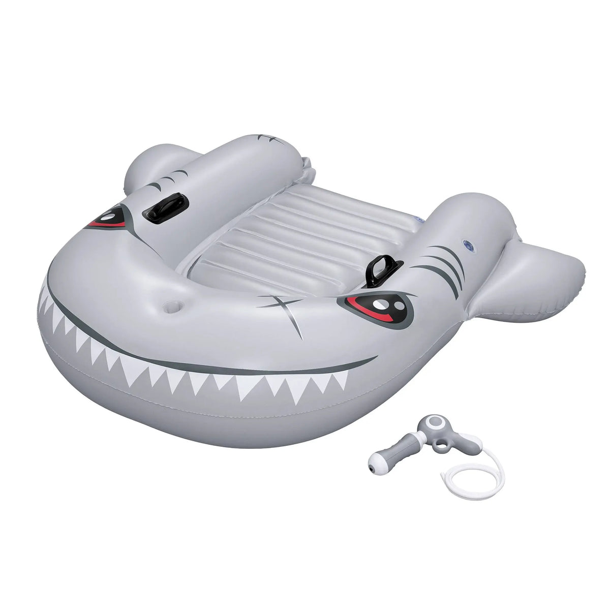 Bestway Shark Ride-On Pool Float Toy Floaties for Kids 45kg Capacity Grey - Image 8
