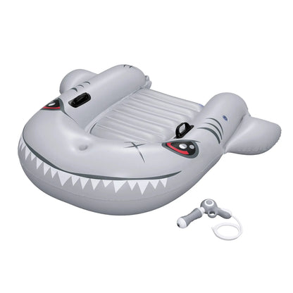 Bestway Shark Ride-On Pool Float Toy Floaties for Kids 45kg Capacity Grey - Image 8