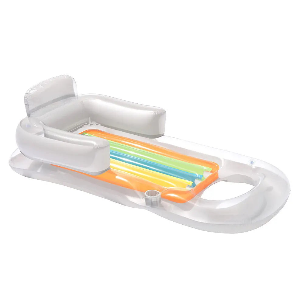 Bestway Pool Float Inflatable Lounge Seat Pillow Bed Cup Holder - Image 3