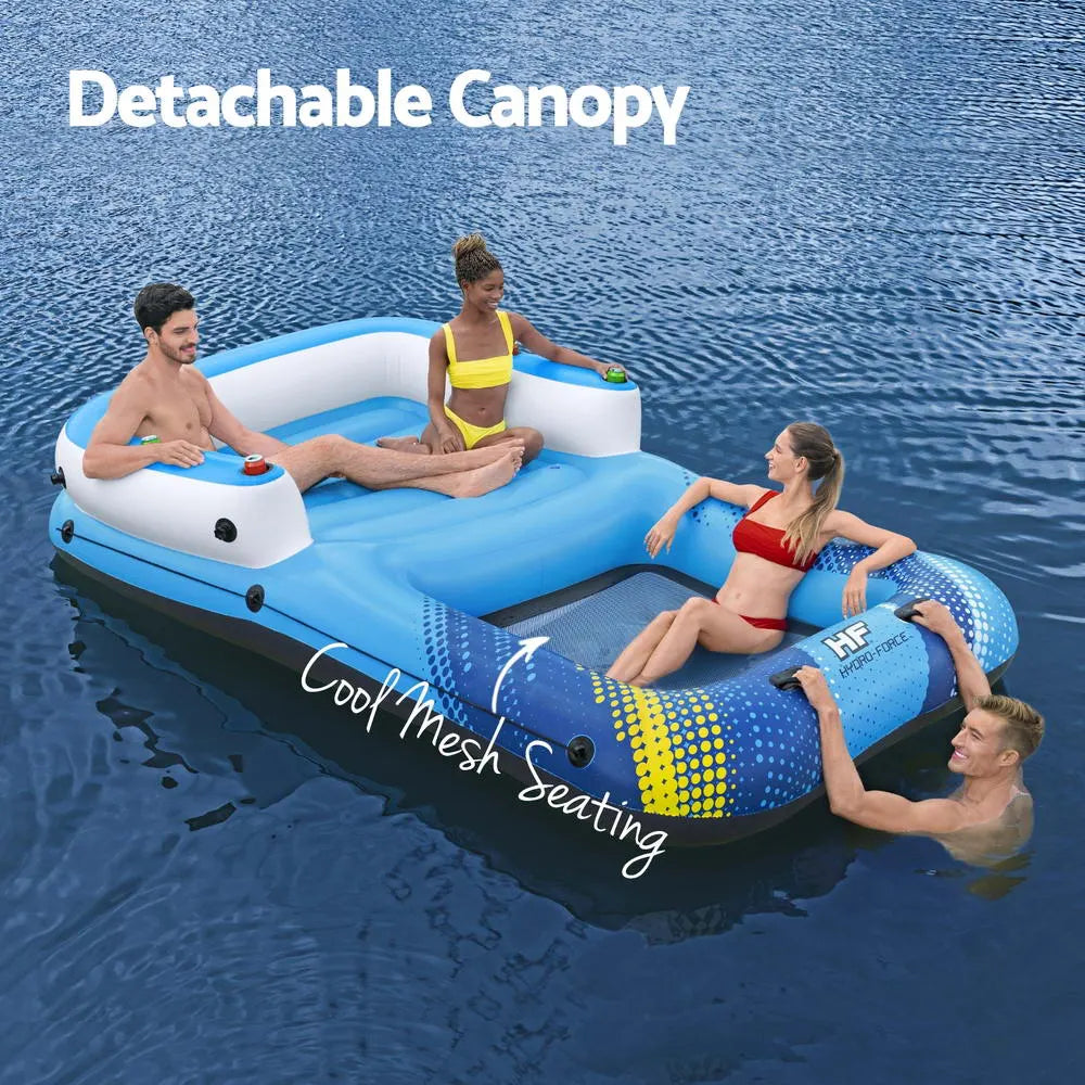Bestway Inflatable Floating Island Float Lounger Sunshade Pool Bed 3.05Mx1.86M - Image 4