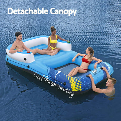 Bestway Inflatable Floating Island Float Lounger Sunshade Pool Bed 3.05Mx1.86M - Image 4