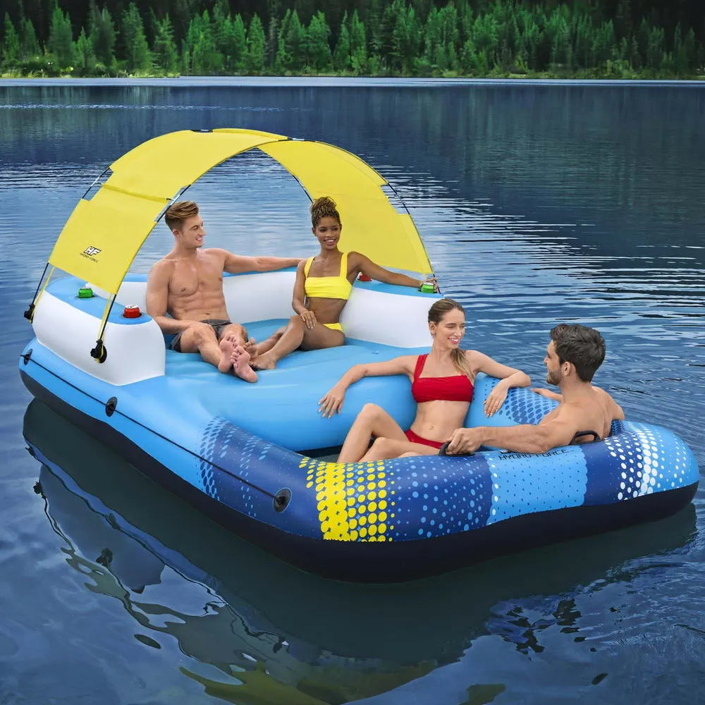 Bestway Inflatable Floating Island Float Lounger Sunshade Pool Bed 3.05Mx1.86M - Image 7