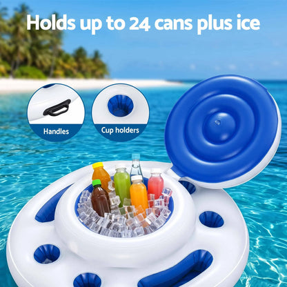 Bestway Inflatable Floating Cooler with Cup Holders for Pool Holds 24 Cans - Image 4