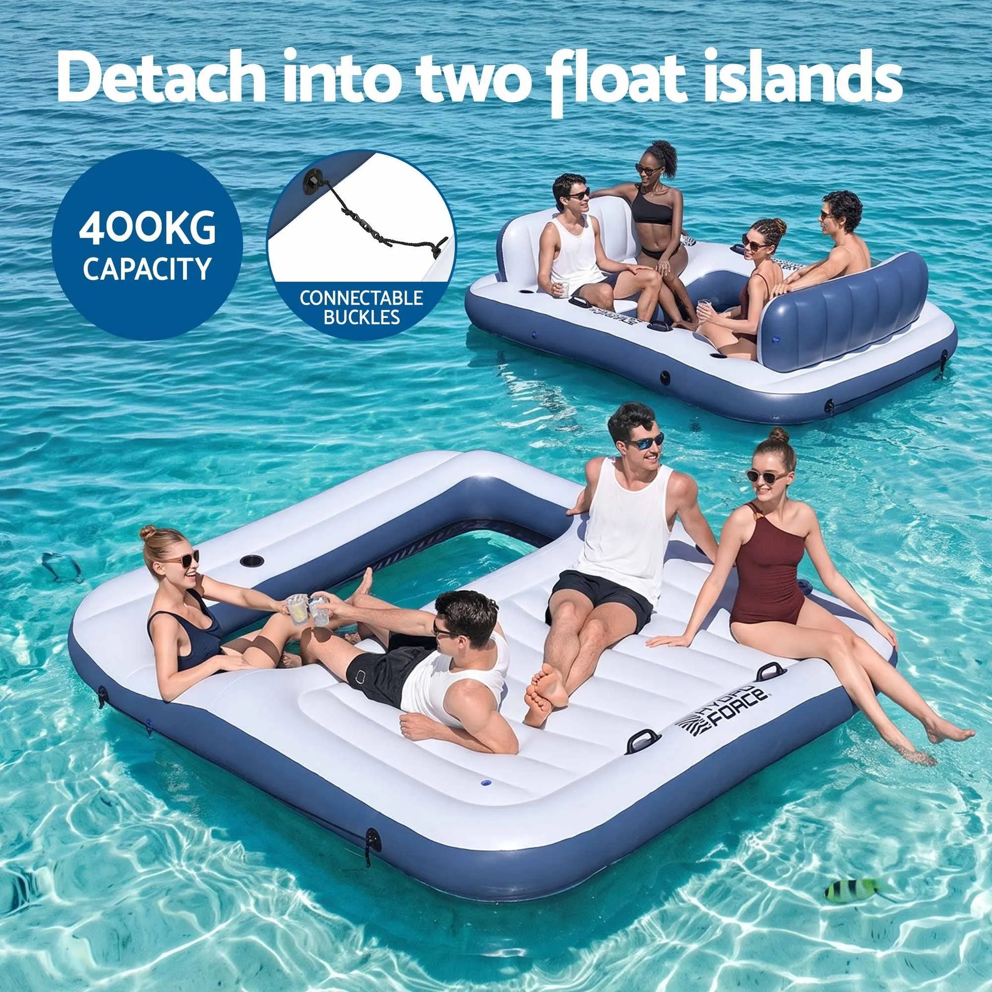 Bestway Inflatable Floating Island Float Lounger Pool Bed 4.16Mx2.68M - Image 4