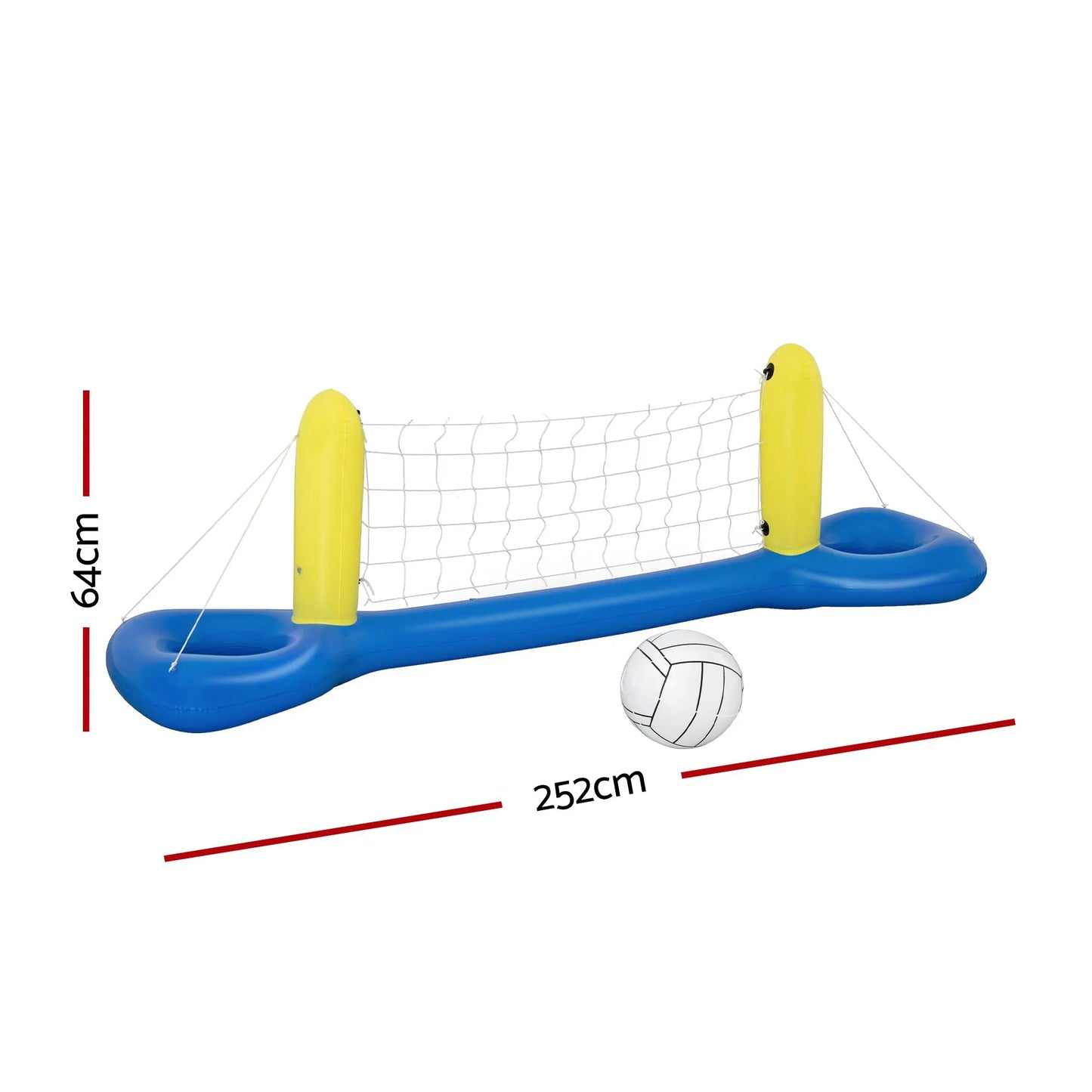 Bestway Floating Pool Volleyball Net Set with Ball 252cm x 64cm Blue - Image 2