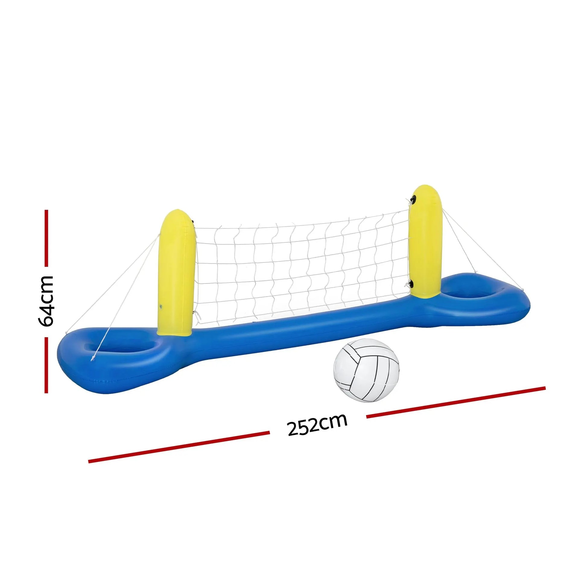Bestway Floating Pool Volleyball Net Set with Ball 252cm x 64cm Blue - Image 2