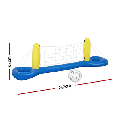 Bestway Floating Pool Volleyball Net Set with Ball 252cm x 64cm Blue - Image 2