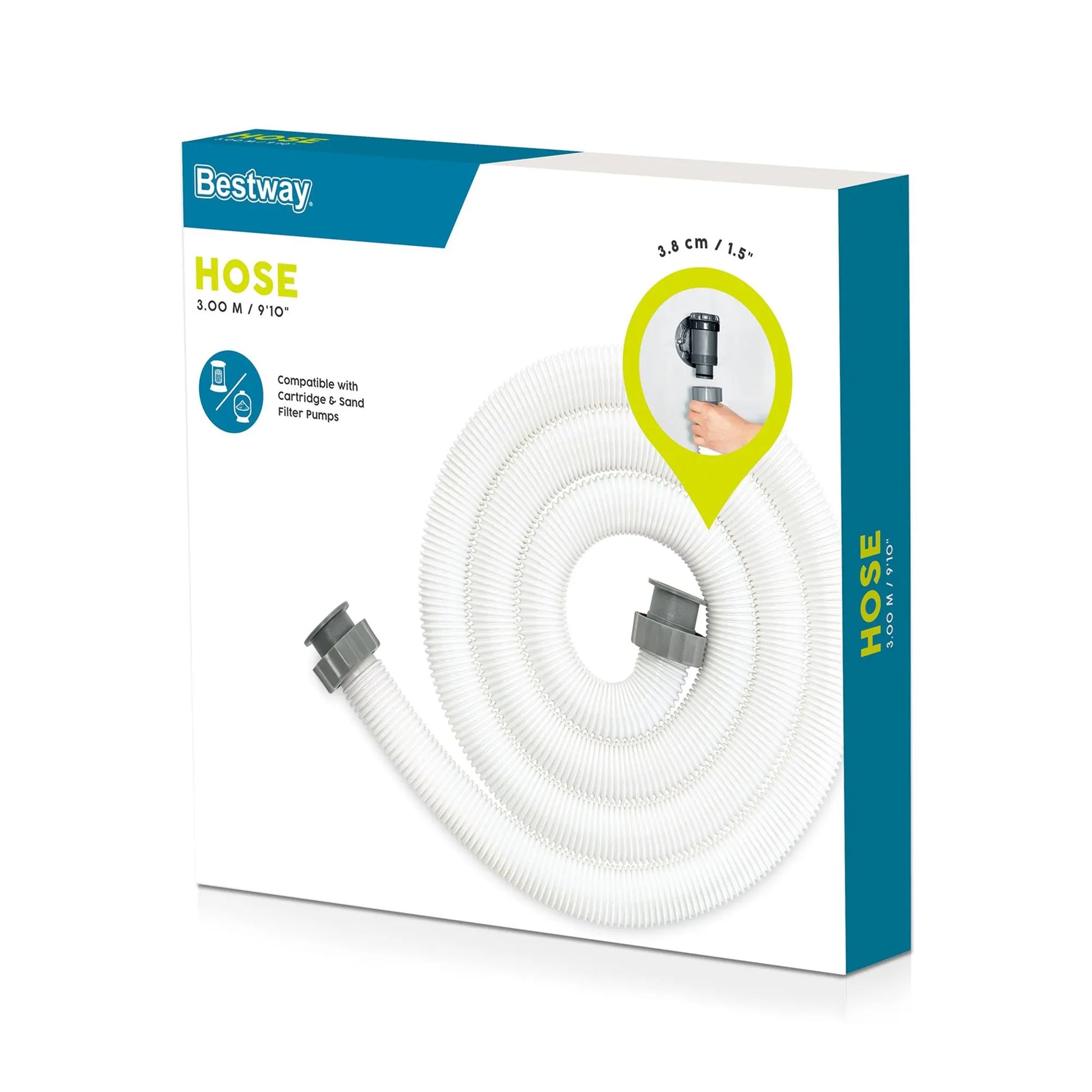 Bestway 38mm Pool Hose Replacement Sand Filter Cartridge Filter Pump Pipe 3m - Image 4
