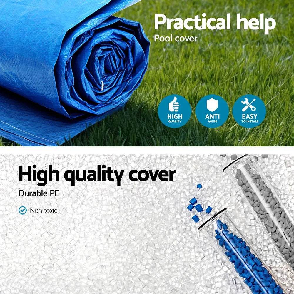 Bestway Pool Cover 264x174cm Rectangle Swimming Pool PE Shelter Fits 259x170cm Pools - Image 6