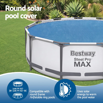 Bestway Pool Cover Solar Fits 3.66m Round Above Ground Swimming Pool Blanket - Image 4