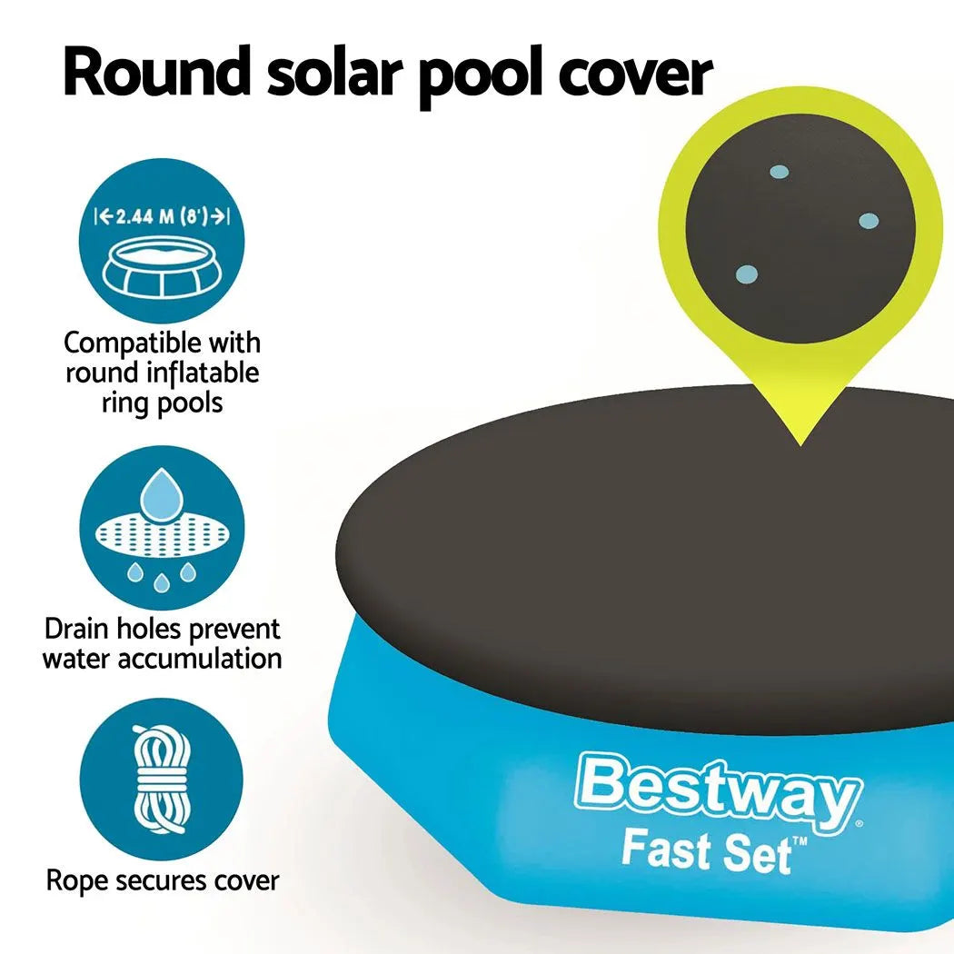 Bestway Pool Cover Fits 2.44m Above Ground Swimming Pool PVC Blanket - Image 5