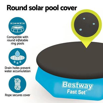 Bestway Pool Cover Fits 2.44m Above Ground Swimming Pool PVC Blanket - Image 5