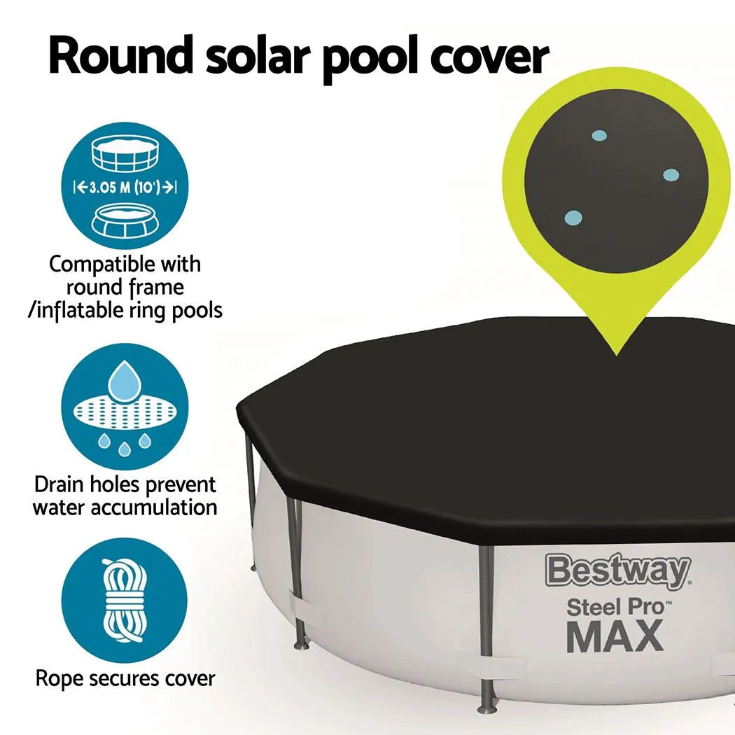 Bestway Pool Cover Fits 3.05m Round Above Ground Swimming Pool PVC Blanket - Image 5