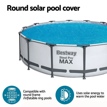 Bestway Pool Cover Solar Fits 4.17m Round Above Ground Swimming Pool Blanket - Image 5