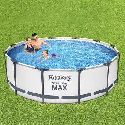 Bestway Swimming Pool 366x100cm Steel Frame Round Above Ground Pools w/ Filter Pump 9150L - Image 7