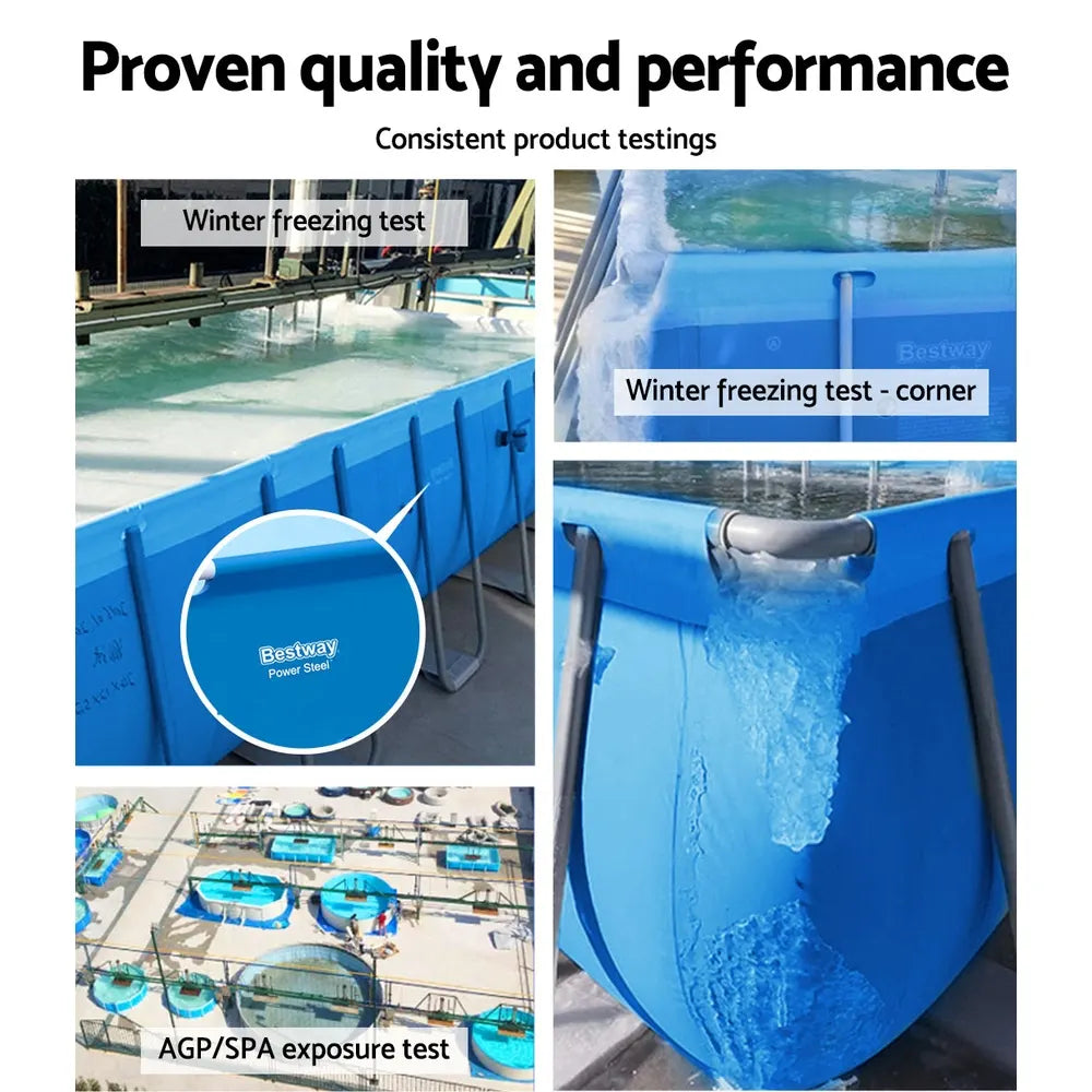 Bestway Swimming Pool 400x211x81cm Steel Frame Above Ground Pools 5700L - Image 6