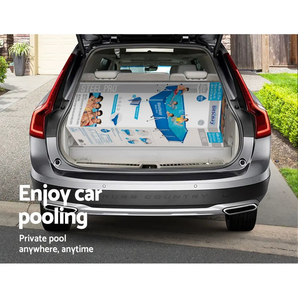 Bestway Swimming Pool 400x211x81cm Steel Frame Above Ground Pools 5700L - Image 7