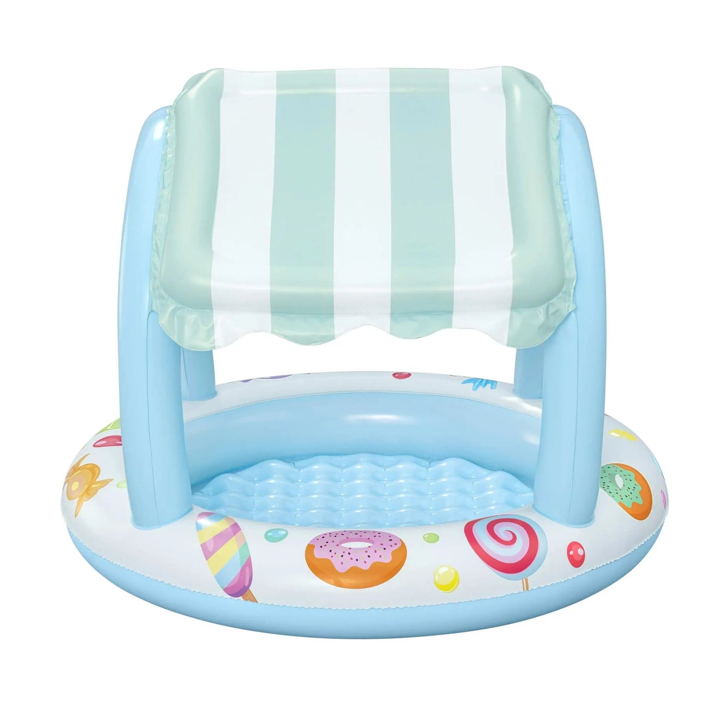 Bestway Inflatable Kids Pool with Sun Shade Candy Theme 104x84cm - Image 3