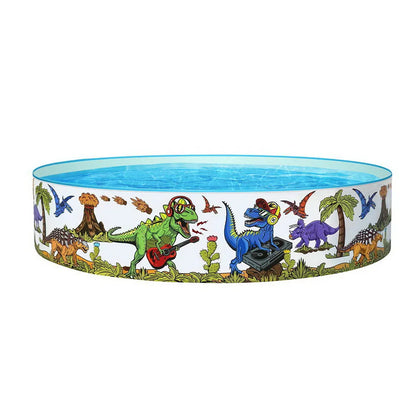 Bestway Kids Pool 183x38cm Round Above Ground Rigid Swimming Pools Dinosaur 946L - Image 3