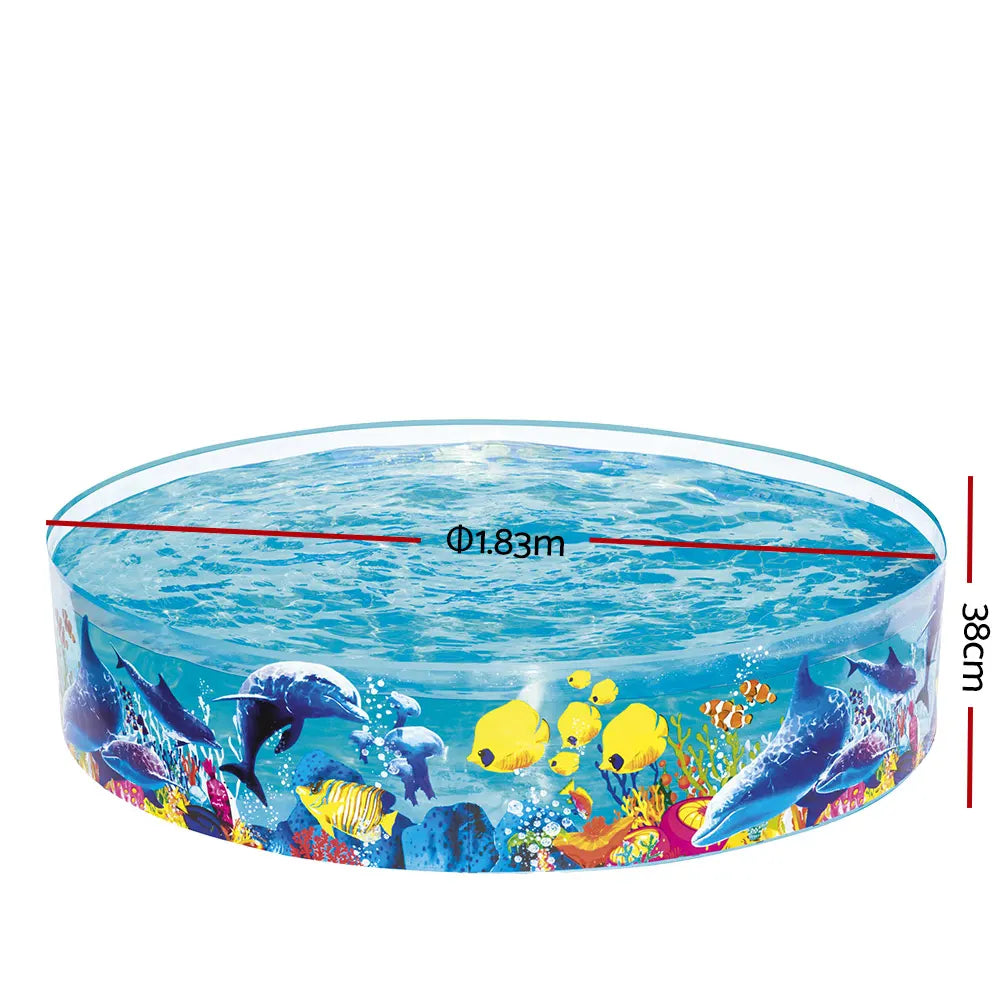Bestway Kids Pool 183x38cm Round Above Ground Rigid Swimming Pools Undersea 946L - Image 2