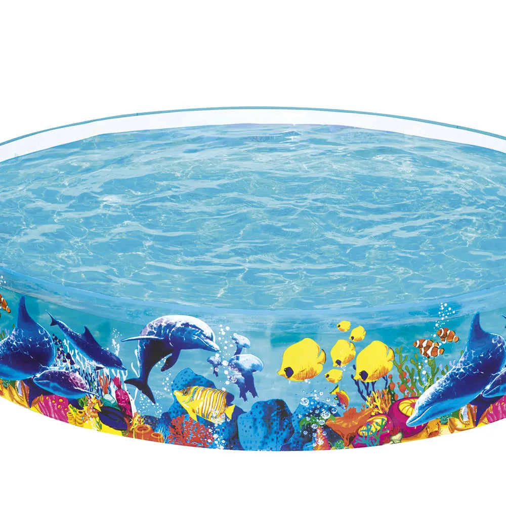 Bestway Kids Pool 244x46cm Round Above Ground Rigid Swimming Pools Undersea 2074L - Image 3