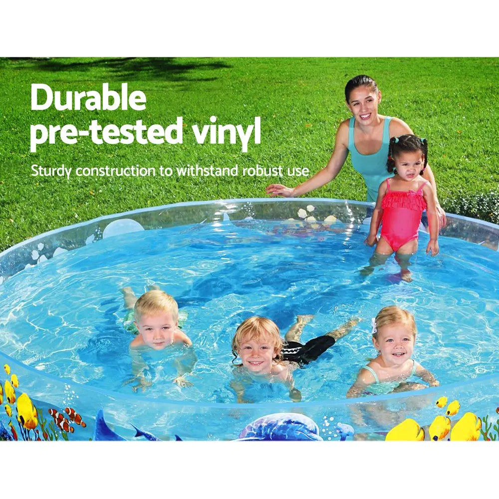 Bestway Kids Pool 244x46cm Round Above Ground Rigid Swimming Pools Undersea 2074L - Image 5