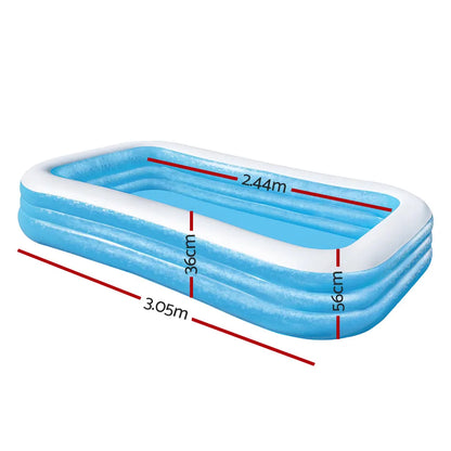 Bestway Kids Pool 305x183x56cm Inflatable Above Ground Swimming Pools 1161L - Image 2