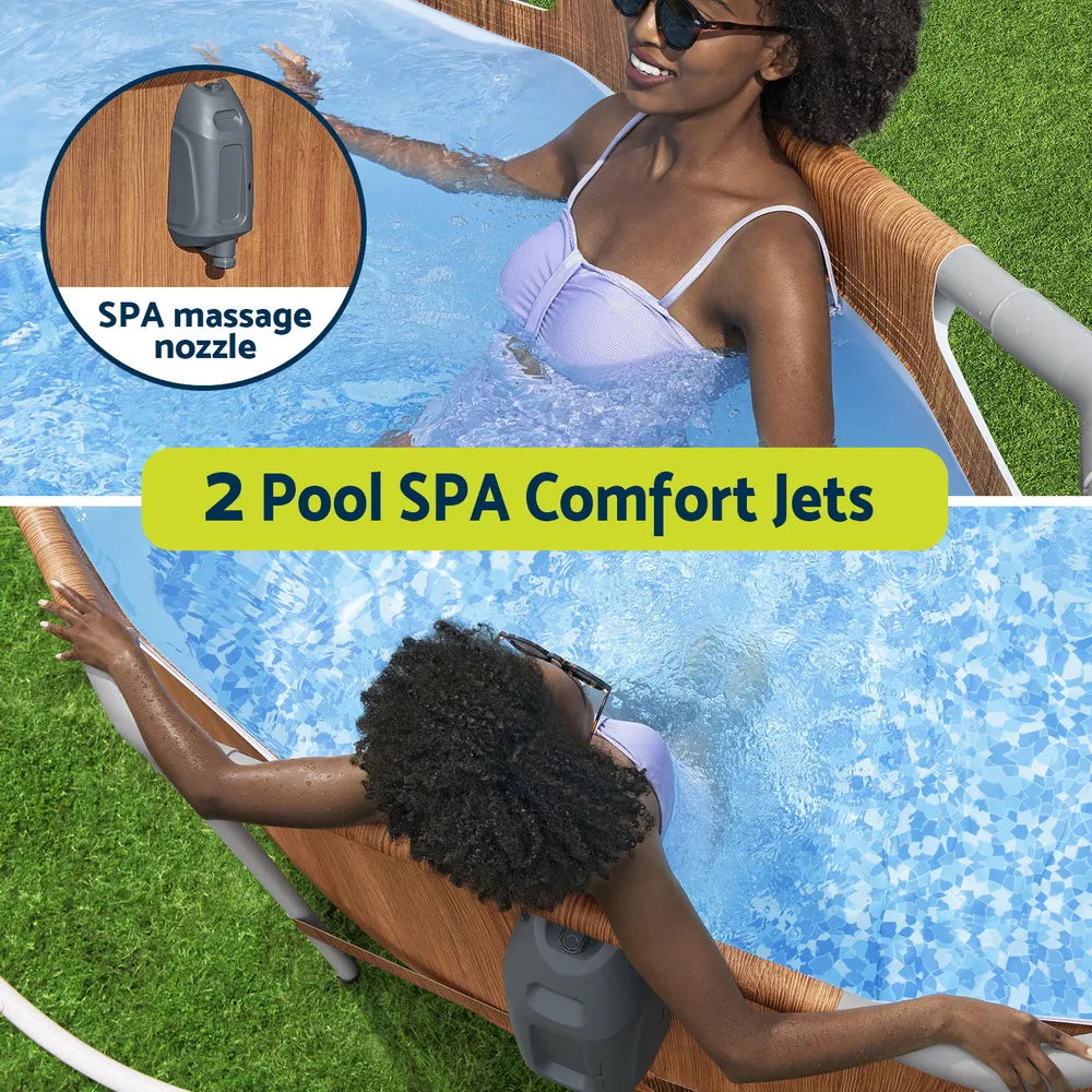 Bestway Swimming Pool Steel Frame Luxury Pool & SPA Massage Set 6.1x3.66x1.22m - Image 6